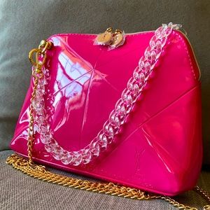 YSL pink pouch with 2 straps NEW